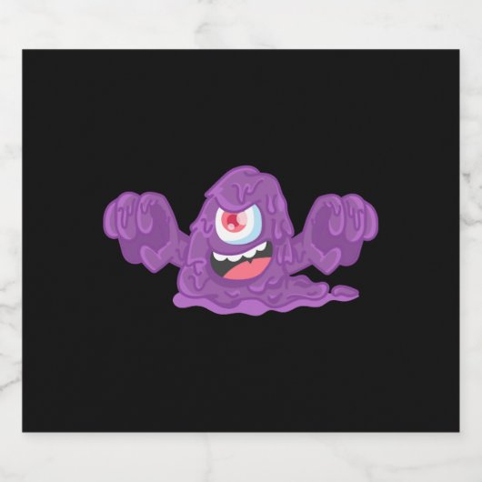 Halloween-Monster Schaumweinetikett (Einzelnes Label)