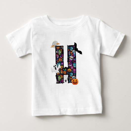 Halloween-Monster schreiben H-Baby-T - Shirt (Vorderseite)
