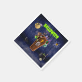 Halloween - Monster Serviette (Ecke)