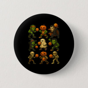 Halloween Monster Sketch Funny Costume 1 Button