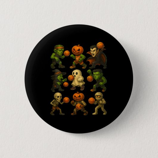 Halloween Monster Sketch Funny Costume 1 Button (Vorderseite)