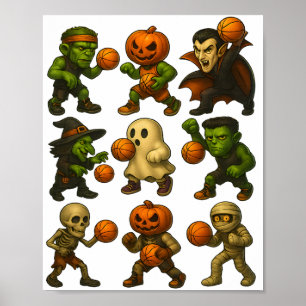 Halloween Monster Sketch Funny Costume 2 Poster