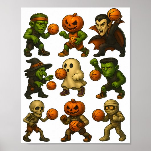 Halloween Monster Sketch Funny Costume 2 Poster (Vorne)