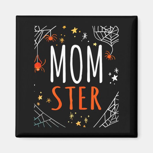 Halloween-Monster-Spinnennetz-Design Magnet (Vorne)