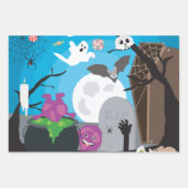 Halloween Monster Szene Geschenkpapier Set (Vorderseite)