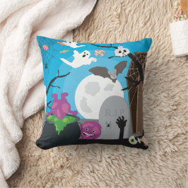 Halloween Monster Szene Kissen