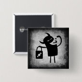 Halloween Monster Trick oder Treater Button (Vorne & Hinten)