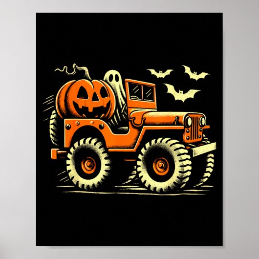 Halloween Monster Truck Ghost Poster (Vorne)
