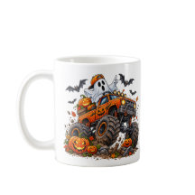 Halloween-Monster-Truck-Kürbis-Geist-Fahrer-Lustig