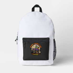 Halloween-Monster-Truck-Nacht Bedruckter Rucksack