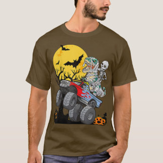 Halloween Monster Truck Pumpkin Mummy Dinosaurier  T-Shirt
