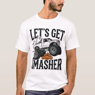 Halloween-Monster-Truck-Zerstörer Vintage-Shirt De T-Shirt