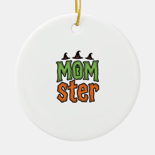 Halloween-Monster Vintage-Mom-Shirt-Design_1 Keramik Ornament