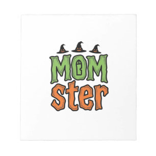 Halloween-Monster Vintage-Mom-Shirt-Design_1 Notizblock