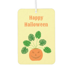 Halloween Monstera Pflanze in Pumpkin Custom Autolufterfrischer