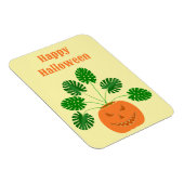 Halloween Monstera Pflanze in Pumpkin Custom Magnet (Rechte Seite)