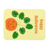 Halloween Monstera Pflanze in Pumpkin Custom Magnet (Horizontal)