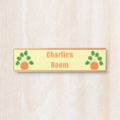 Halloween Monstera Pflanze in Pumpkin Individuelle Türschild (Vorderseite )