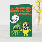 Halloween-Monsterkarte Karte (Gelbe Blume)