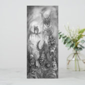 HALLOWEEN MONSTERN, ORKKRIEG Schwarz-weißer Roter Einladung (Stehend Vorderseite)