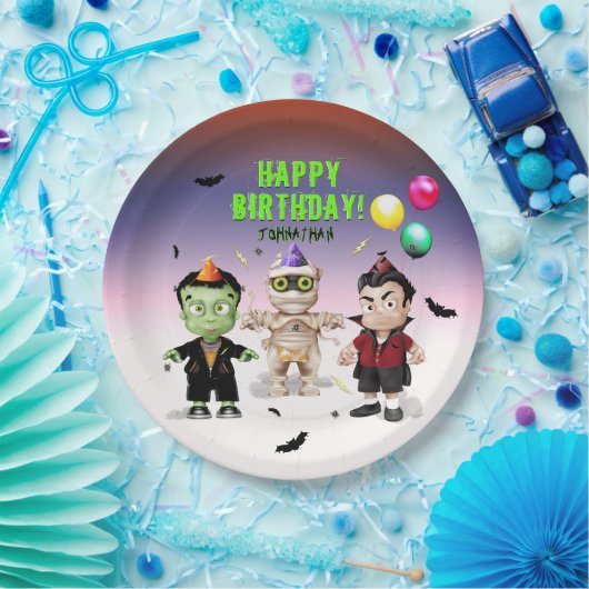 Halloween Monsters Geburtstagsparty Pappteller (Party)