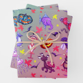 Halloween Monsters Geschenkpapier Set (Beispiel)