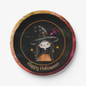Halloween Monsters Little Hexe Pappteller (Vorderseite)