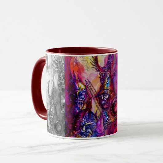 HALLOWEEN MONSTERS / ORK KRIEG Horror Rave Tasse (Vorderseite Links)