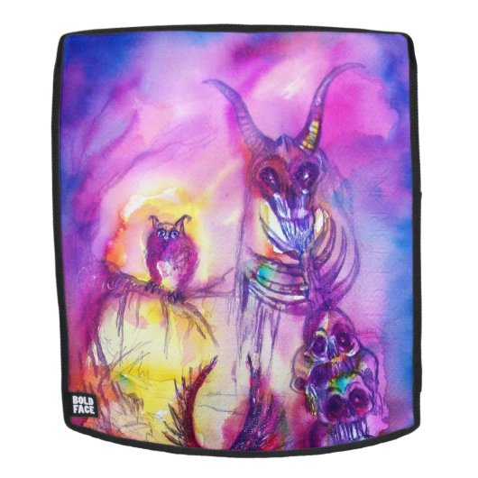 HALLOWEEN MONSTERS / ORK KRIEG Lila Fantasie Rucksack (Abnehmbare Front)