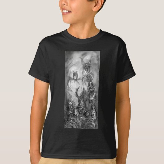 HALLOWEEN MONSTERS / ORK KRIEG Schwarz-weiße Fanta T-Shirt (Vorderseite)