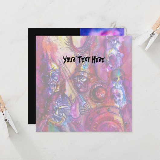 HALLOWEEN MONSTERS / ORK WAR Fantasy Karte (Vorderseite/Rückseite Beispiel)