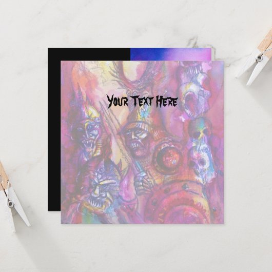 HALLOWEEN MONSTERS / ORK WAR Fantasy Karte (Vorderseite/Rückseite Beispiel)