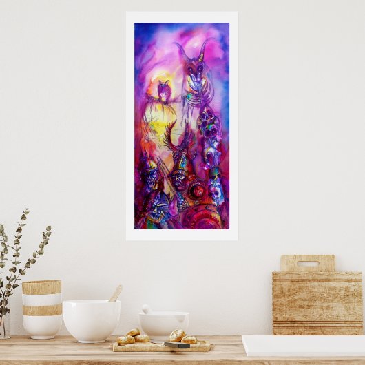 HALLOWEEN MONSTERS / ORK WAR Fantasy Poster (Küche)