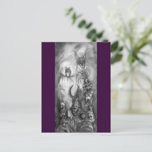 HALLOWEEN MONSTERS / ORK WAR Fantasy Postkarte (Stehend Vorderseite)