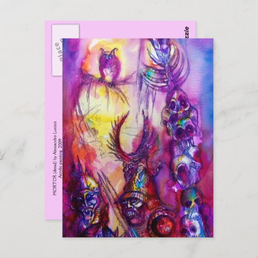 HALLOWEEN MONSTERS / ORK WAR Fantasy Postkarte (Vorne/Hinten)