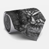 HALLOWEEN MONSTERS / ORK WAR Fantasy Schwarz-weiß Krawatte (Gerollt)