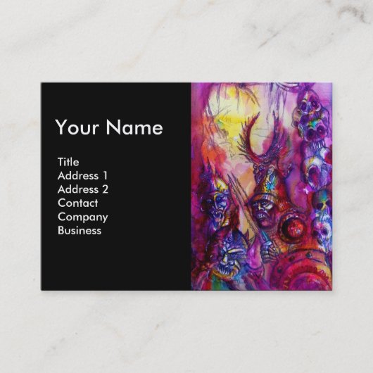 HALLOWEEN MONSTERS / ORK WAR Fantasy Visitenkarte (Vorderseite)