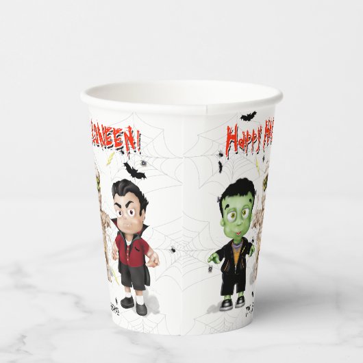 Halloween Monsters Party Pappbecher (Rechts)