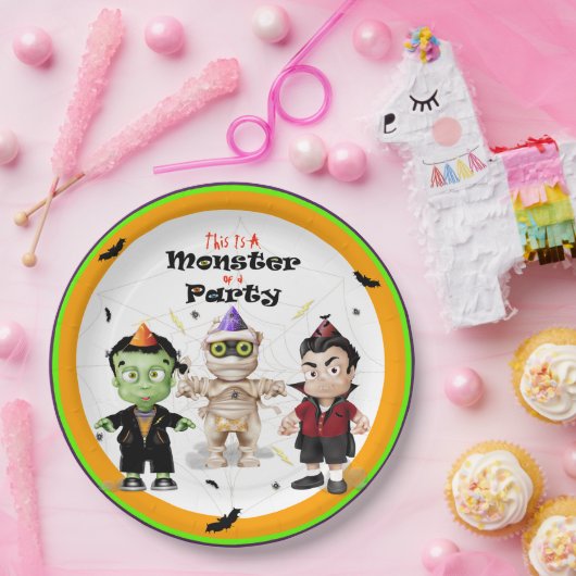 Halloween Monsters Party Pappteller (Party)
