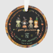 Halloween Monsters Partys Orange Ornament (Vorderseite)