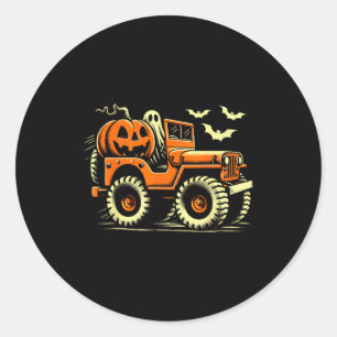 Halloween-Monstertruck-Geist  Runder Aufkleber