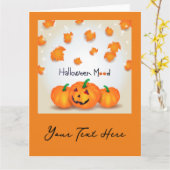 Halloween Mood Karte (Gelbe Blume)