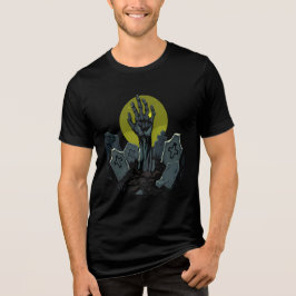 Halloween Moody Abstrakt Geometric Digital Art Tri-Blend Shirt