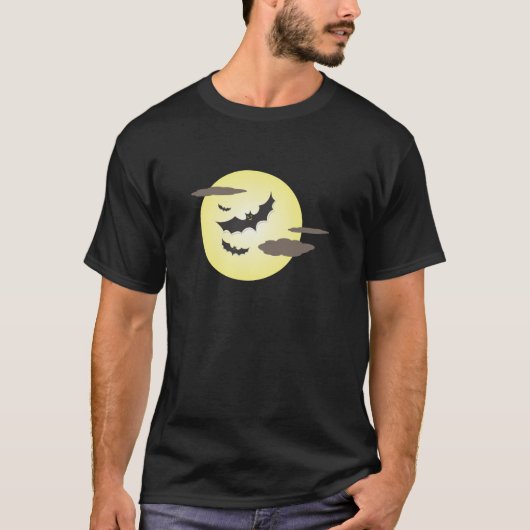 Halloween Moon and Bats Shirt (Vorderseite)