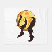 Halloween Moon & Bats Fleecedecke (Vorderseite (Horizontal))