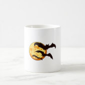 Halloween Moon & Bats Kaffeetasse (Mittel)