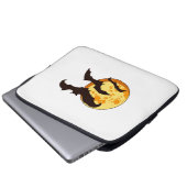 Halloween Moon & Bats Laptopschutzhülle (Vorne Knopf)
