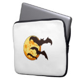 Halloween Moon & Bats Laptopschutzhülle (Vorderseite Links)