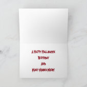 Halloween Moon Birthday Karte (Innenseite)