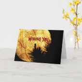 Halloween Moon Birthday Karte (Gelbe Blume)